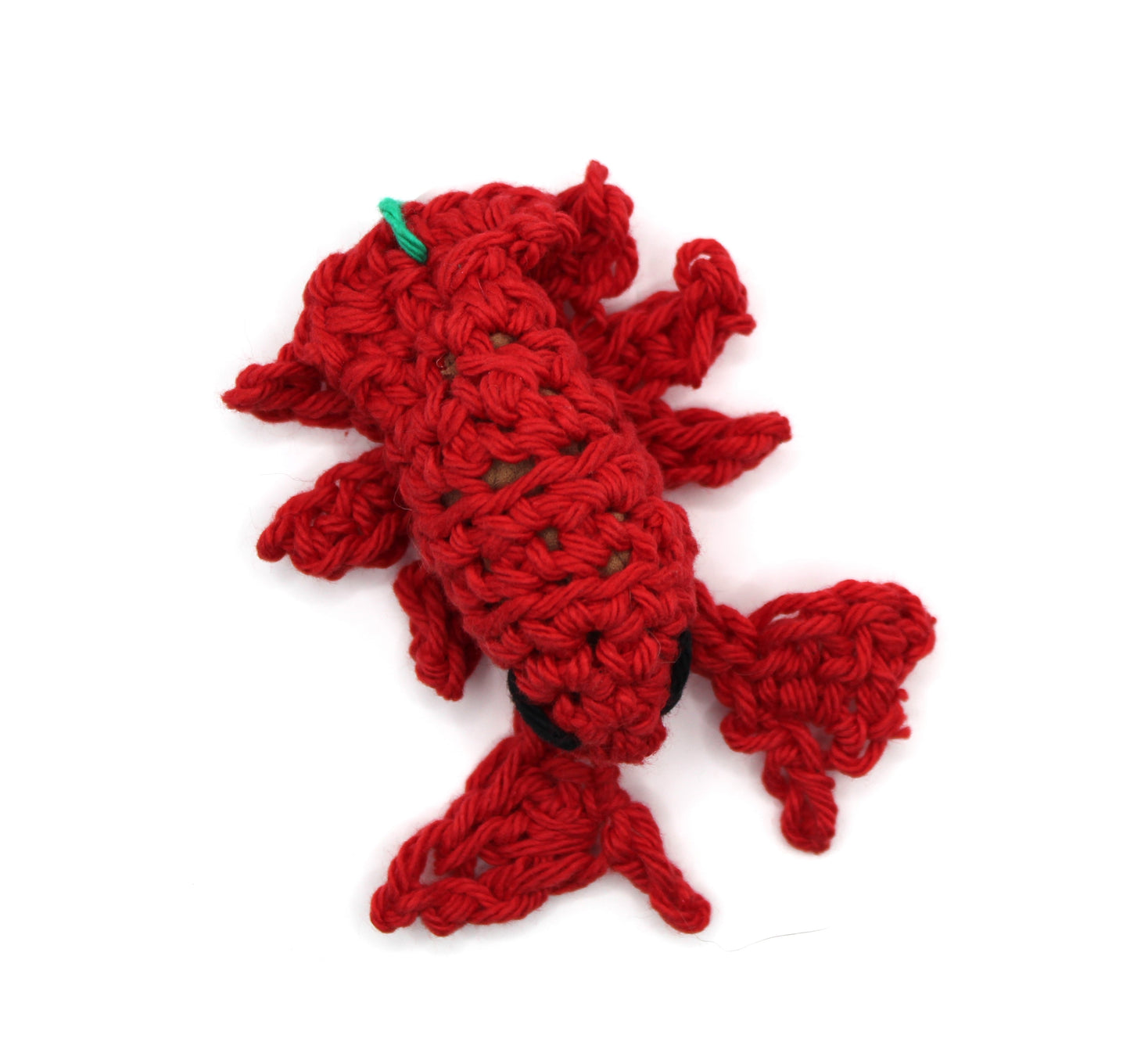 Red crocheted lobster