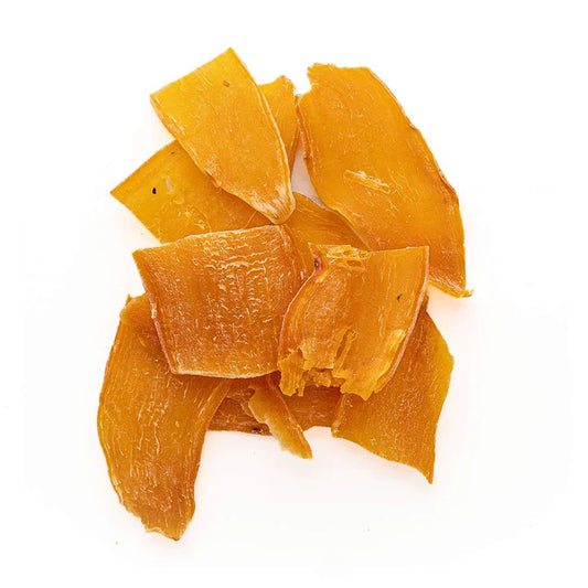 Pile of dried sweet potato slices