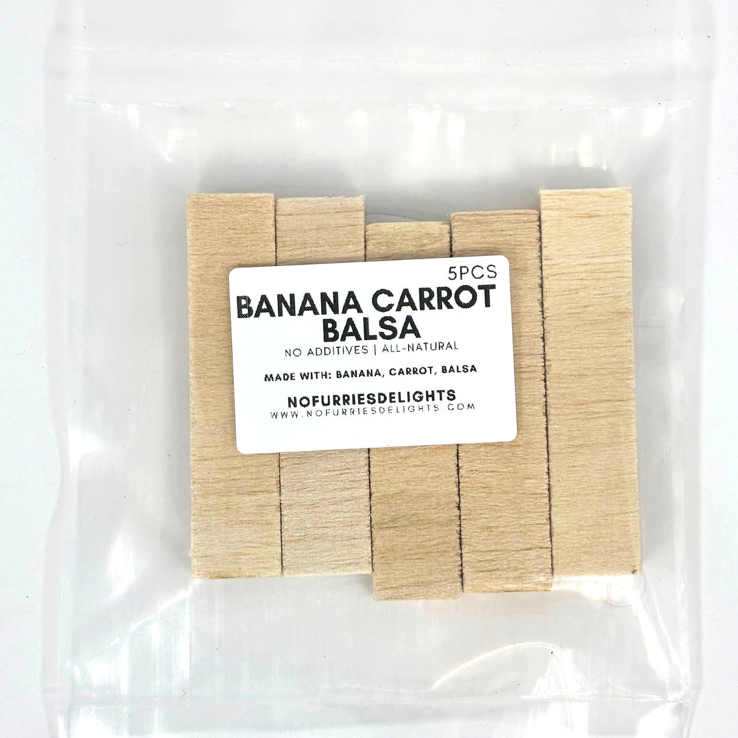 Banana Carrot Balsa Blocks 5 pc